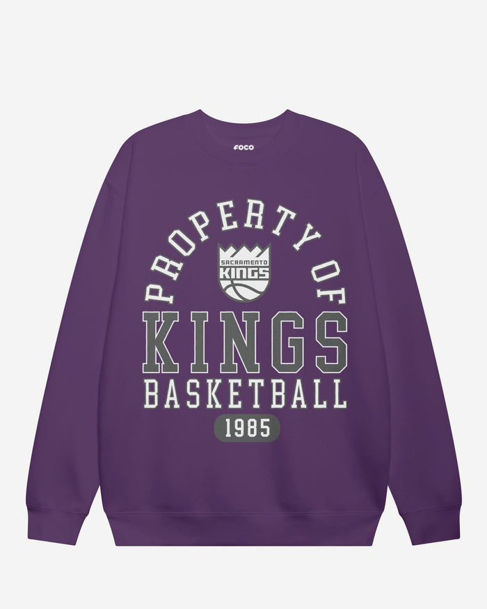 Sacramento Kings Property Of Crew Neck Sweatshirt FOCO S - FOCO.com