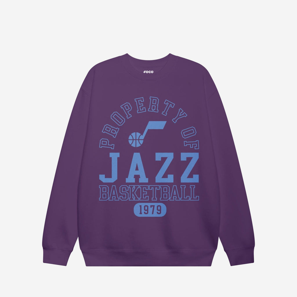 Utah Jazz Property Of Crew Neck Sweatshirt FOCO S - FOCO.com