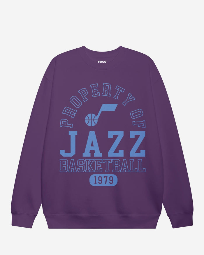 Utah Jazz Property Of Crew Neck Sweatshirt FOCO S - FOCO.com
