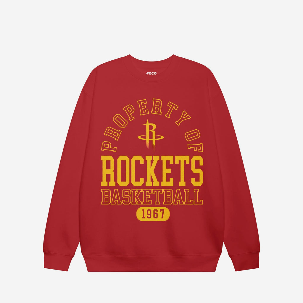 Houston Rockets Property Of Crew Neck Sweatshirt FOCO S - FOCO.com