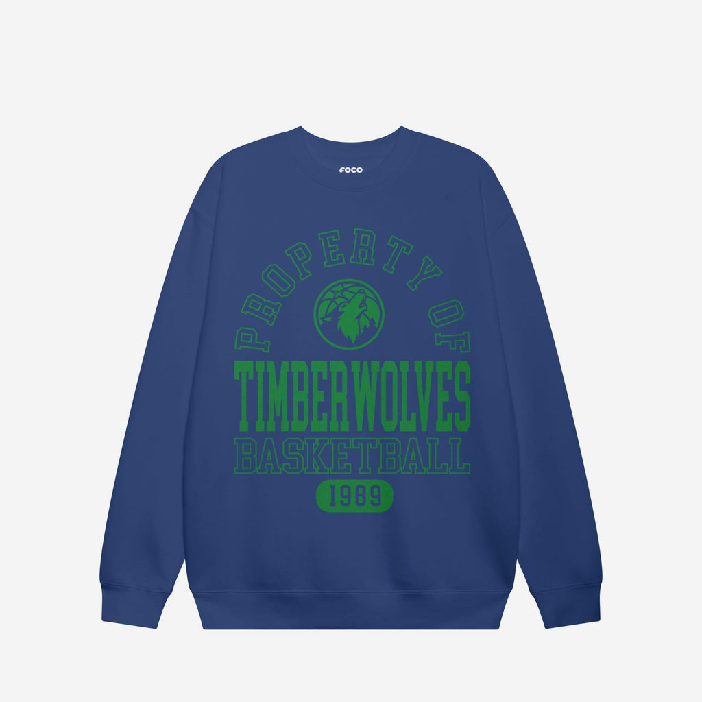 Minnesota Timberwolves Property Of Crew Neck Sweatshirt FOCO S - FOCO.com