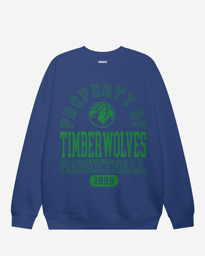 Minnesota Timberwolves Property Of Crew Neck Sweatshirt FOCO S - FOCO.com