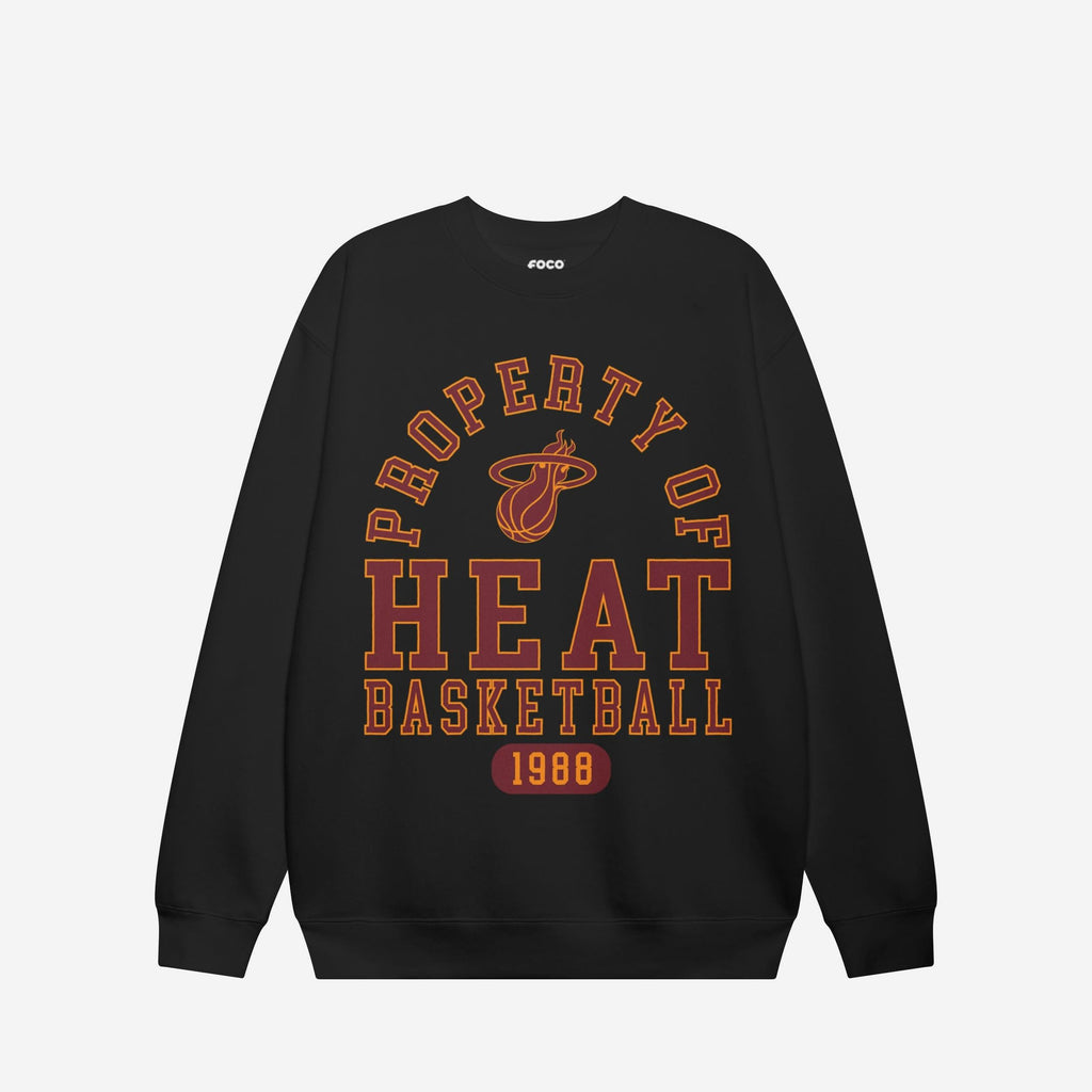 Miami Heat Property Of Crew Neck Sweatshirt FOCO S - FOCO.com