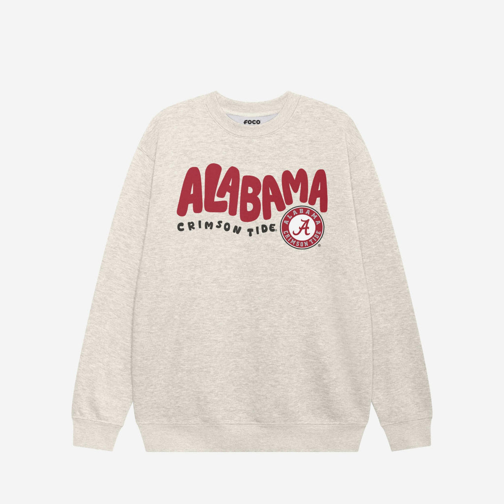 Alabama Crimson Tide Bubble Crew Neck Sweatshirt FOCO S - FOCO.com