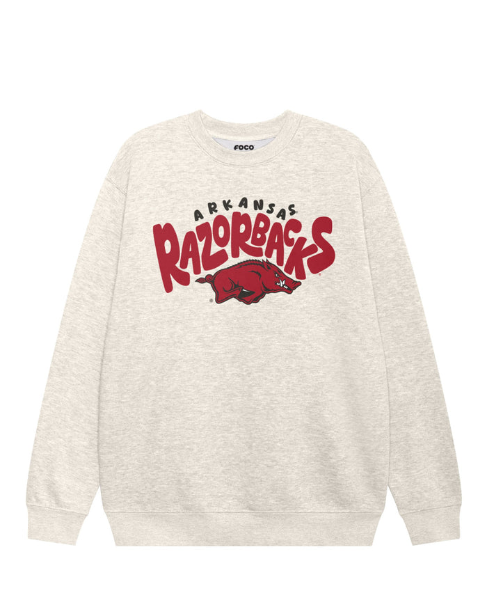 Arkansas Razorbacks Bubble Crew Neck Sweatshirt FOCO S - FOCO.com