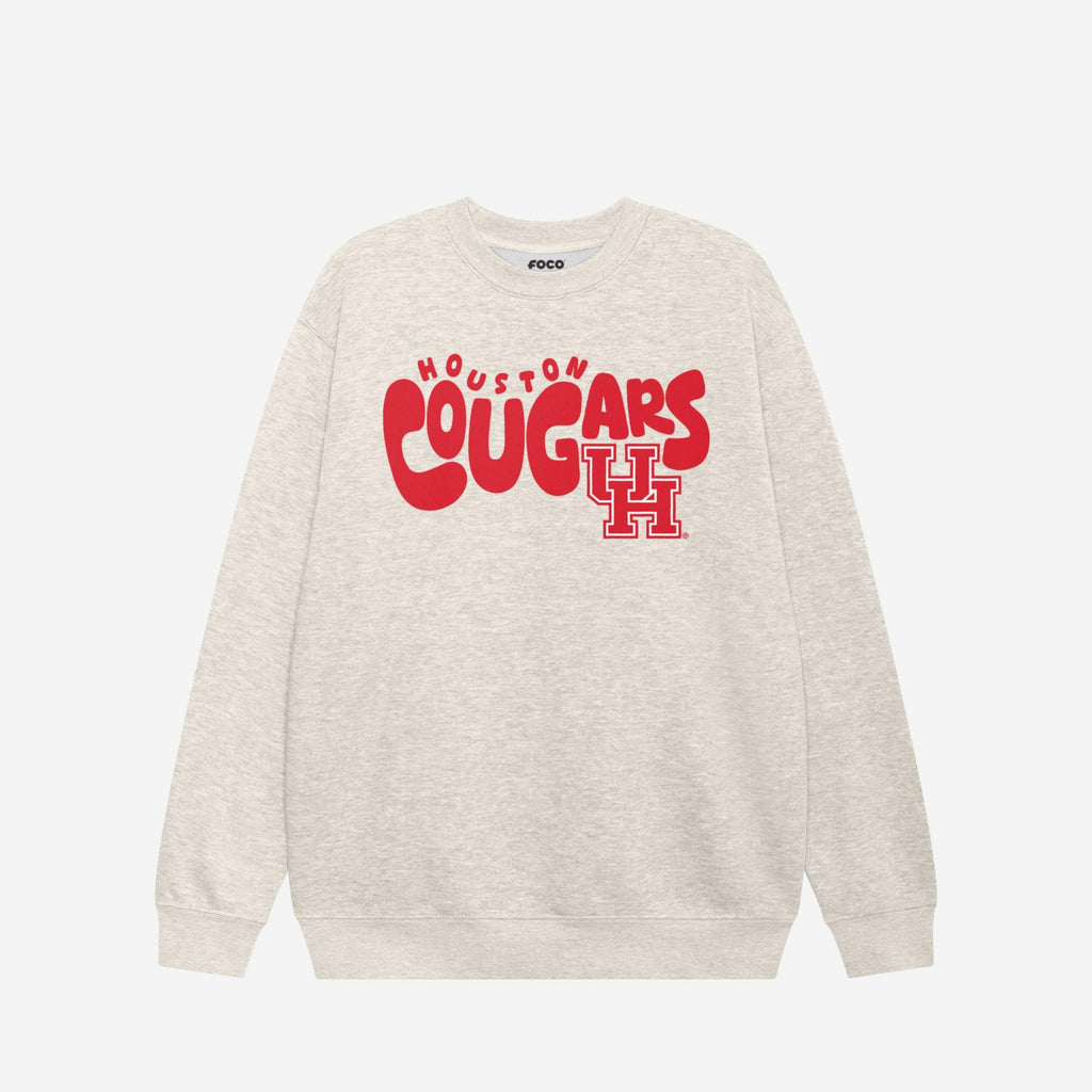 Houston Cougars Bubble Crew Neck Sweatshirt FOCO S - FOCO.com