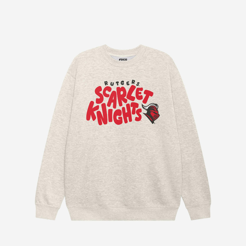 Rutgers Scarlet Knights Bubble Crew Neck Sweatshirt FOCO S - FOCO.com