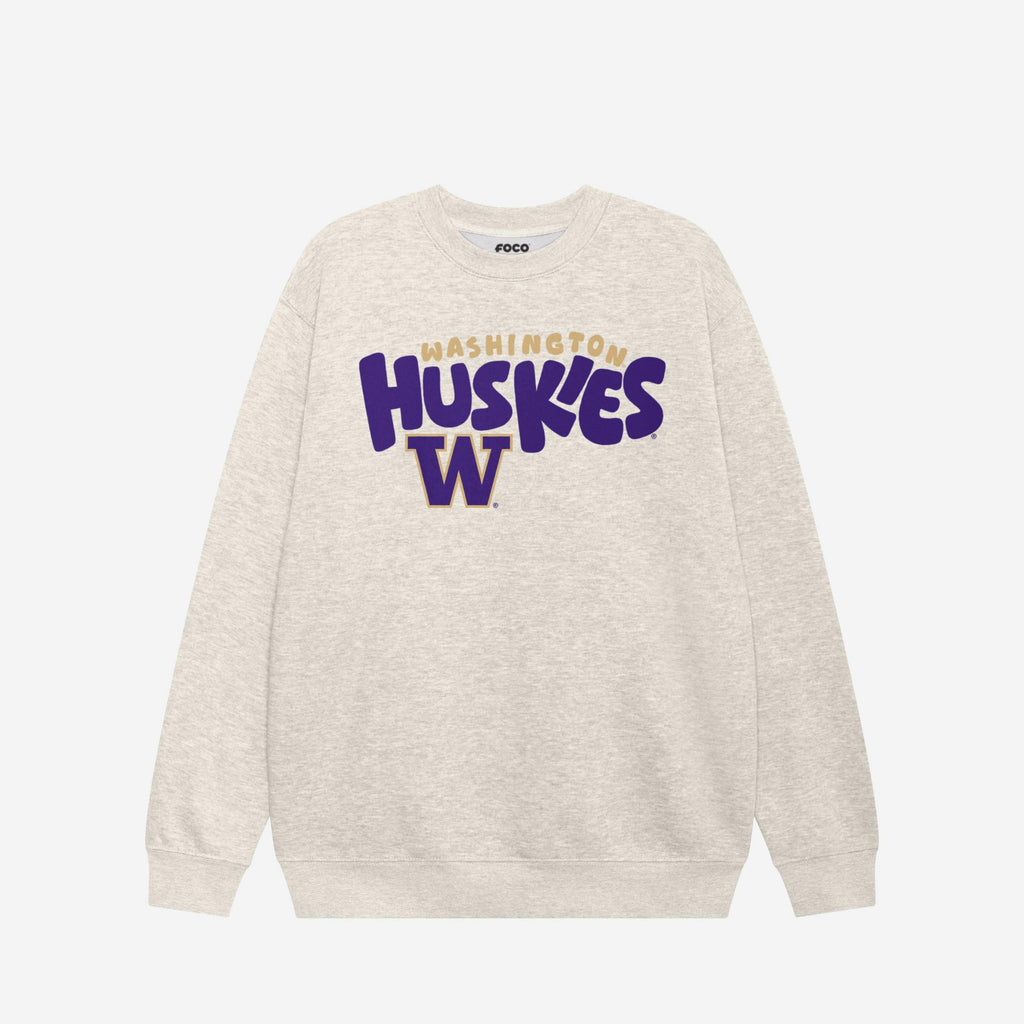Washington Huskies Bubble Crew Neck Sweatshirt FOCO S - FOCO.com