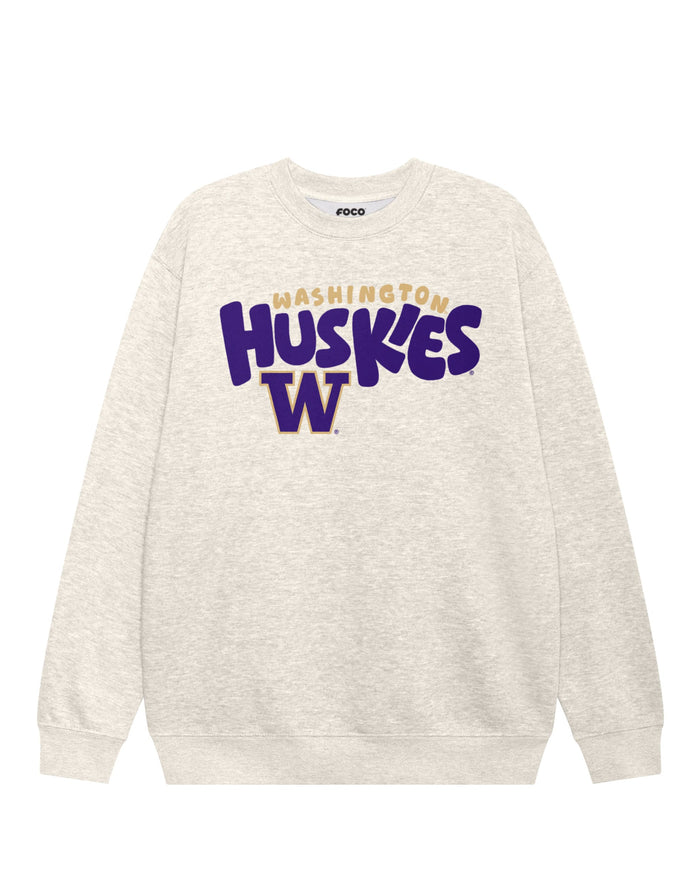 Washington Huskies Bubble Crew Neck Sweatshirt FOCO S - FOCO.com