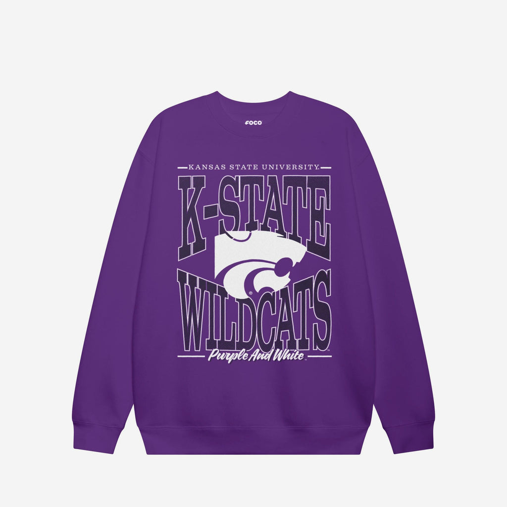Kansas State Wildcats Diamond Dynasty Crew Neck Sweatshirt FOCO S - FOCO.com