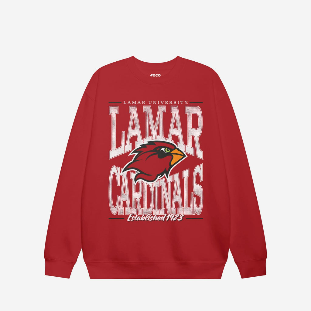 Lamar Cardinals Diamond Dynasty Crew Neck Sweatshirt FOCO S - FOCO.com