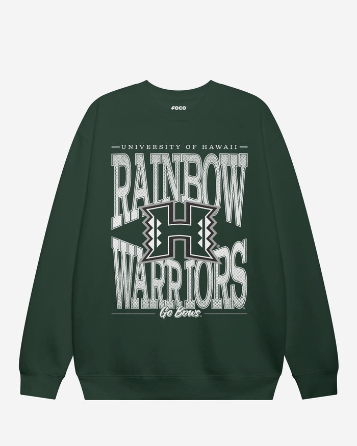 Hawaii Rainbow Warriors Diamond Dynasty Crew Neck Sweatshirt FOCO S - FOCO.com