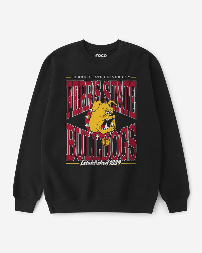 Ferris State Bulldogs Diamond Dynasty Crew Neck Sweatshirt FOCO S - FOCO.com