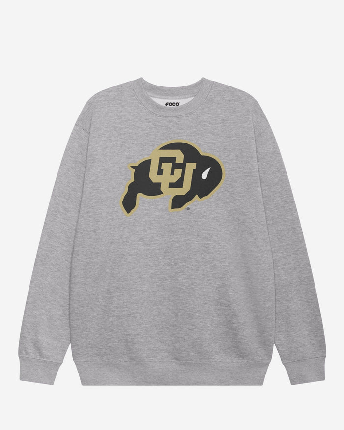 Colorado Buffaloes Primary Logo Crew Neck Sweatshirt FOCO Athletic Heather S - FOCO.com