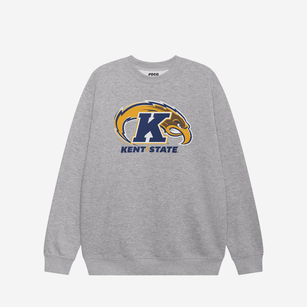 Kent State Golden Flashes Primary Logo Crew Neck Sweatshirt FOCO Athletic Heather S - FOCO.com