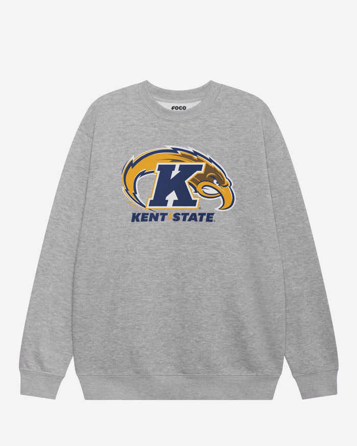 Kent State Golden Flashes Primary Logo Crew Neck Sweatshirt FOCO Athletic Heather S - FOCO.com