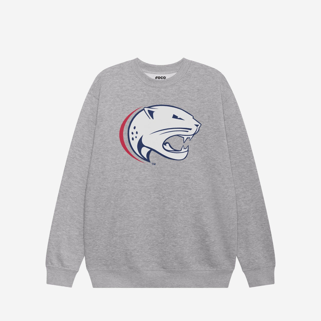 South Alabama Jaguars Primary Logo Crew Neck Sweatshirt FOCO Athletic Heather S - FOCO.com