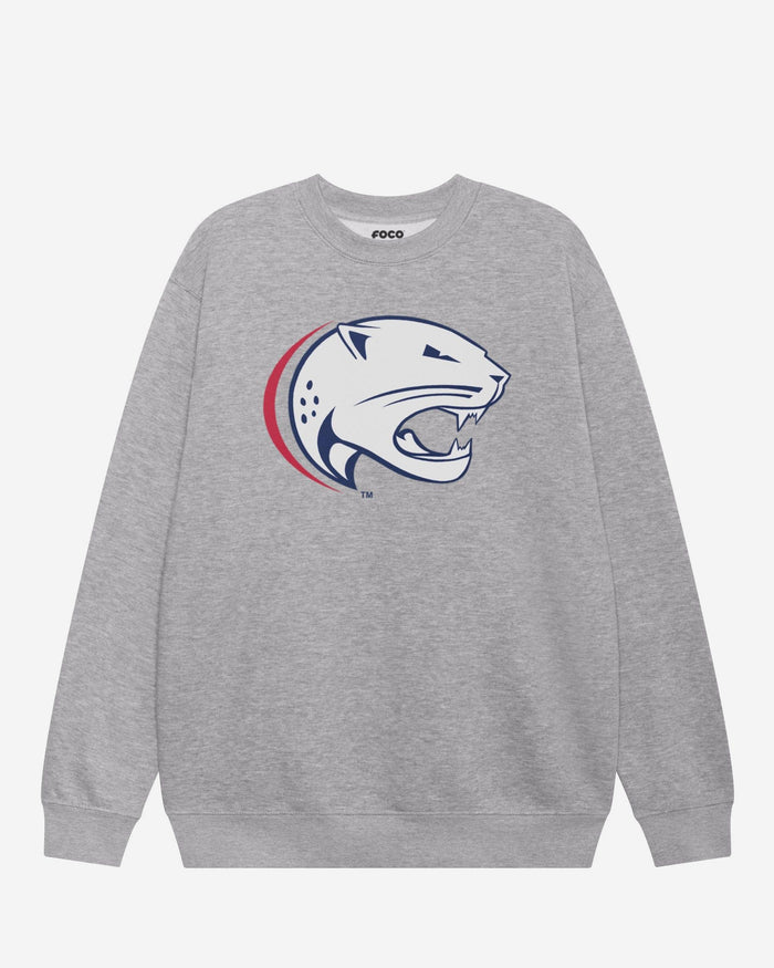 South Alabama Jaguars Primary Logo Crew Neck Sweatshirt FOCO Athletic Heather S - FOCO.com