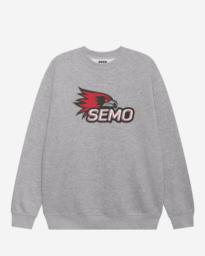 Southeast Missouri State Redhawks Primary Logo Crew Neck Sweatshirt FOCO Athletic Heather S - FOCO.com
