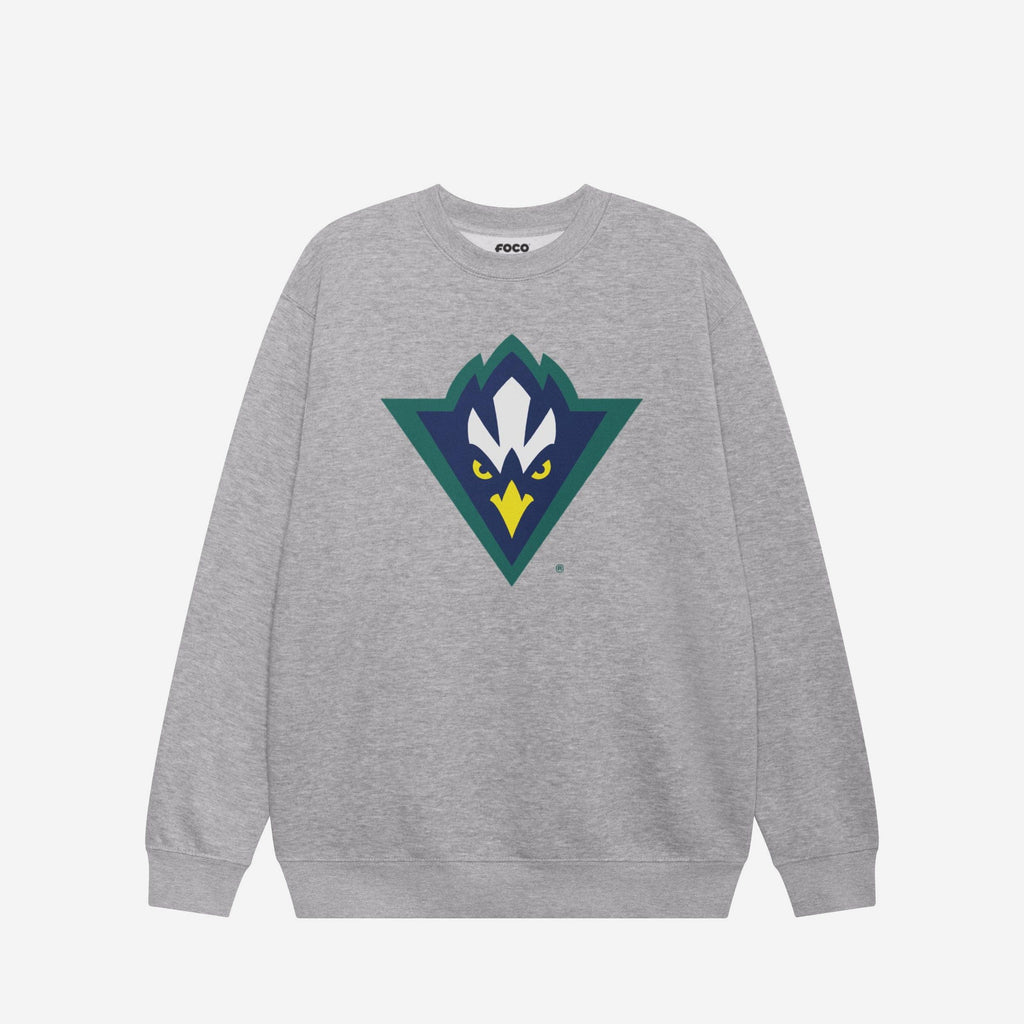 UNC Wilmington Seahawks Primary Logo Crew Neck Sweatshirt FOCO Athletic Heather S - FOCO.com