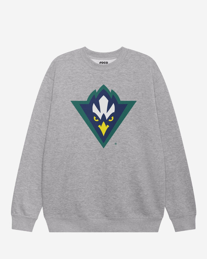 UNC Wilmington Seahawks Primary Logo Crew Neck Sweatshirt FOCO Athletic Heather S - FOCO.com