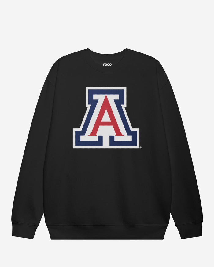 Arizona Wildcats Primary Logo Crew Neck Sweatshirt FOCO Athletic Heather S - FOCO.com