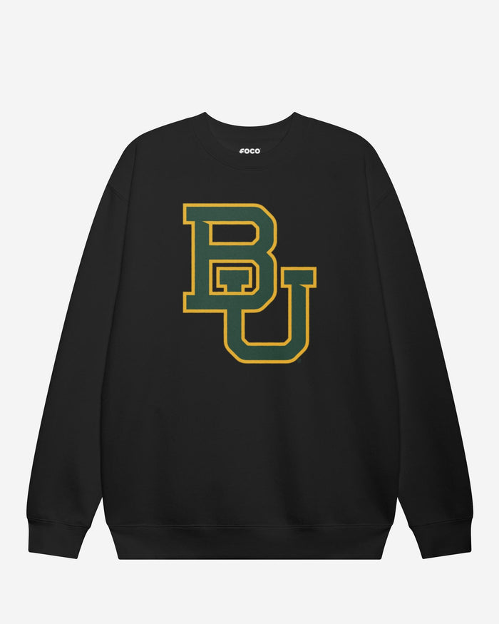 Baylor Bears Primary Logo Crew Neck Sweatshirt FOCO Athletic Heather S - FOCO.com