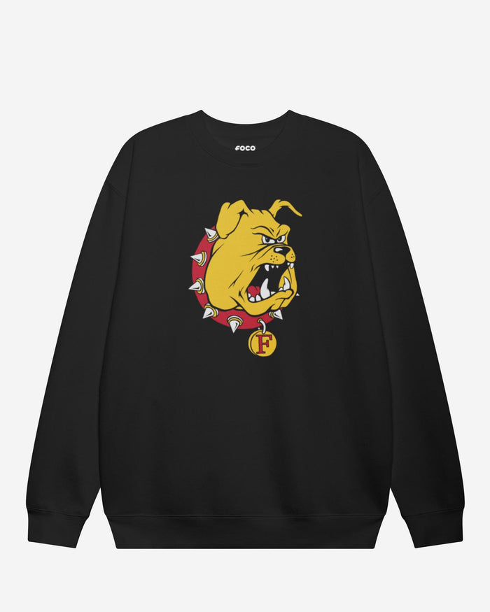 Ferris State Bulldogs Primary Logo Crew Neck Sweatshirt FOCO Black S - FOCO.com