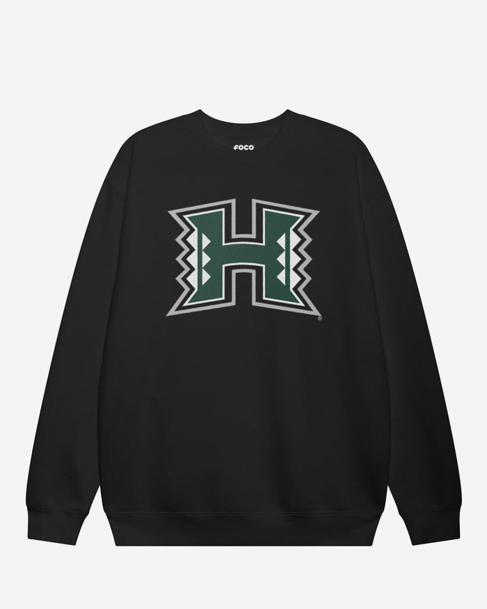 Hawaii Rainbow Warriors Primary Logo Crew Neck Sweatshirt FOCO Black S - FOCO.com