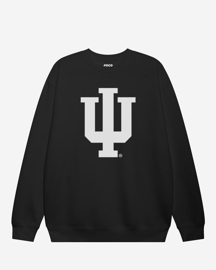 Indiana Hoosiers Primary Logo Crew Neck Sweatshirt FOCO Black S - FOCO.com