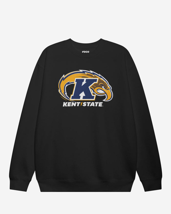 Kent State Golden Flashes Primary Logo Crew Neck Sweatshirt FOCO Black S - FOCO.com