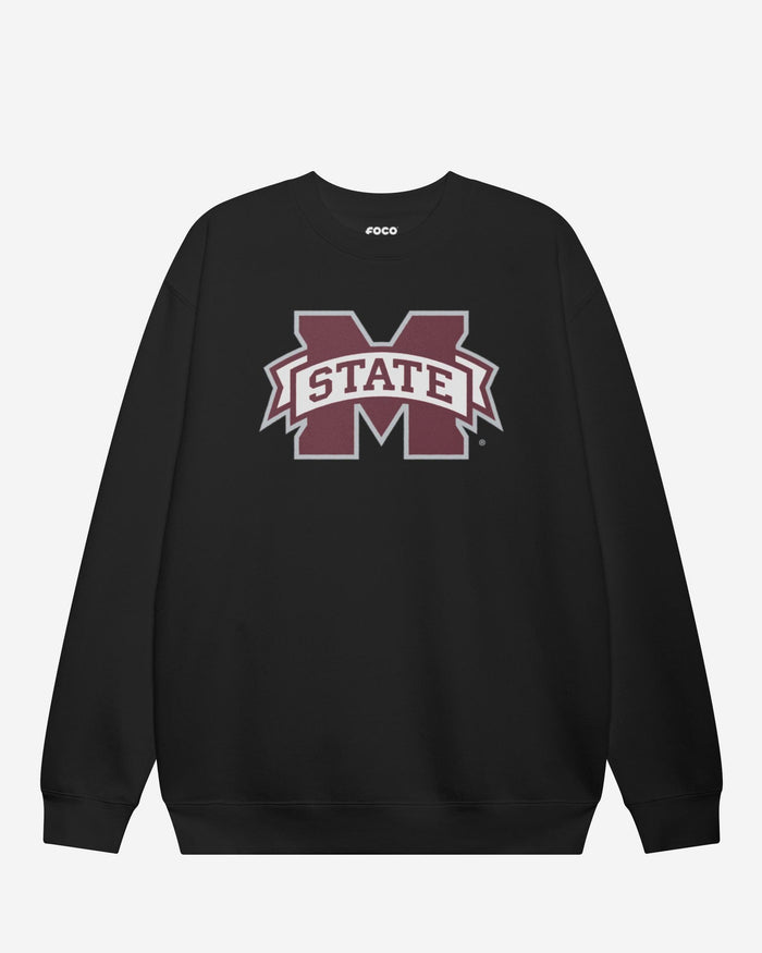 Mississippi State Bulldogs Primary Logo Crew Neck Sweatshirt FOCO Black S - FOCO.com