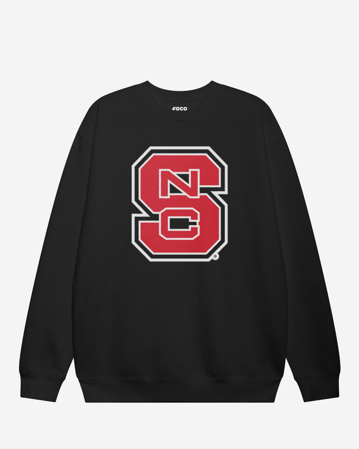 NC State Wolfpack Primary Logo Crew Neck Sweatshirt FOCO Black S - FOCO.com