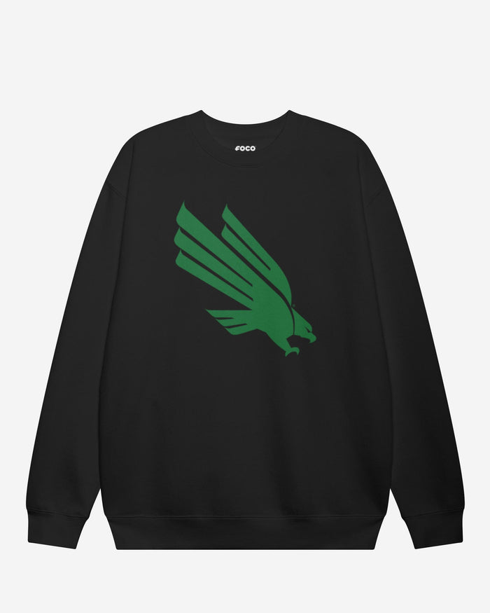 North Texas Mean Green Primary Logo Crew Neck Sweatshirt FOCO Black S - FOCO.com