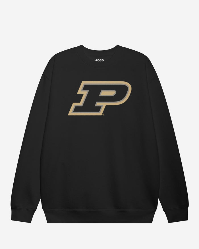 Purdue Boilermakers Primary Logo Crew Neck Sweatshirt FOCO Black S - FOCO.com