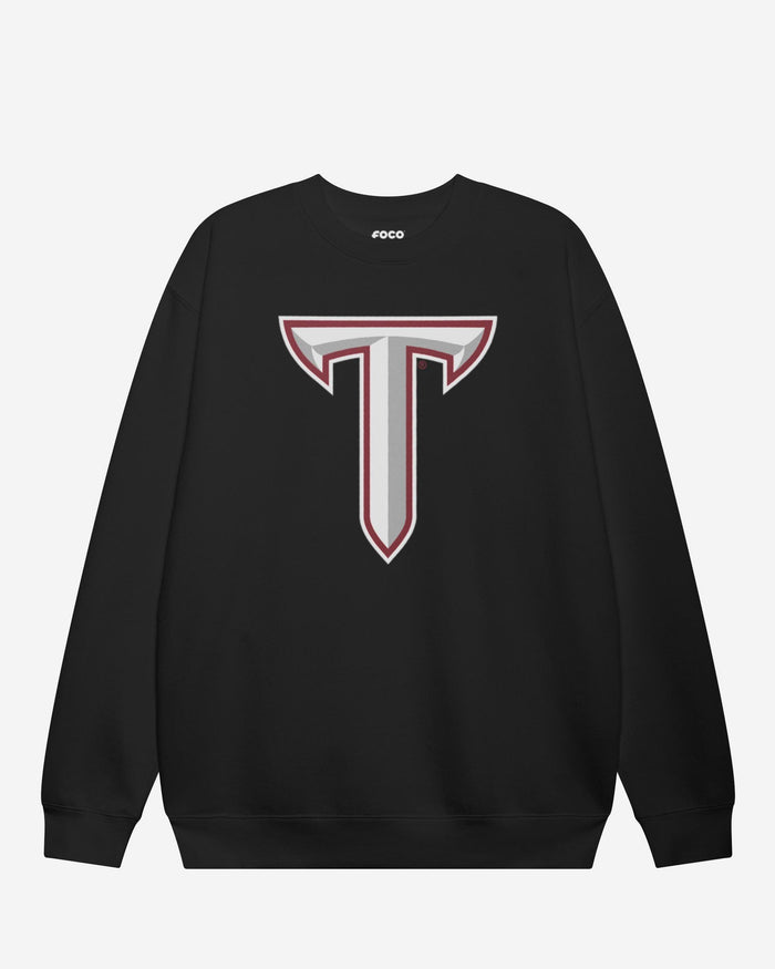 Troy Trojans Primary Logo Crew Neck Sweatshirt FOCO Black S - FOCO.com