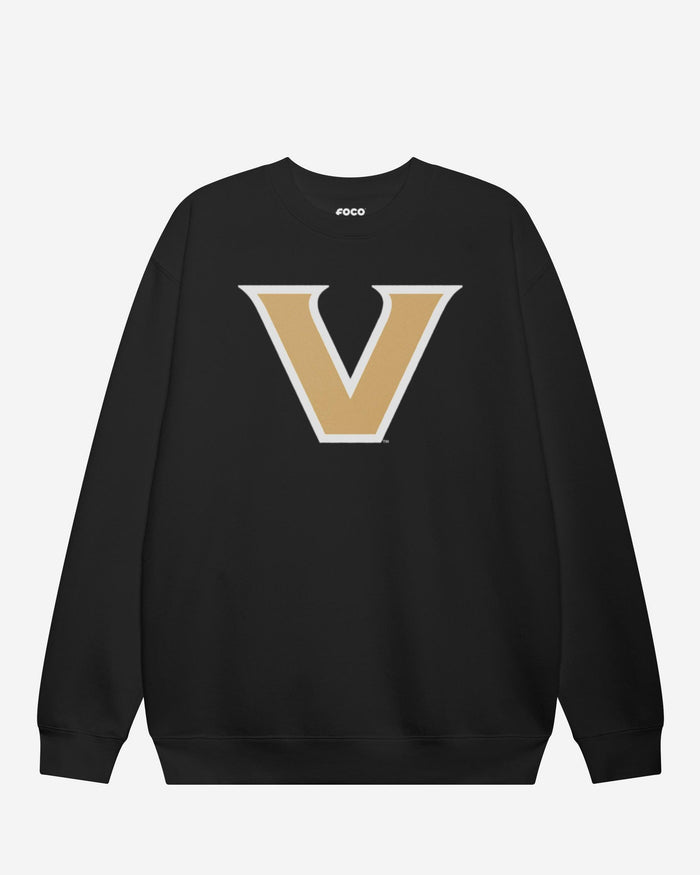 Vanderbilt Commodores Primary Logo Crew Neck Sweatshirt FOCO Black S - FOCO.com