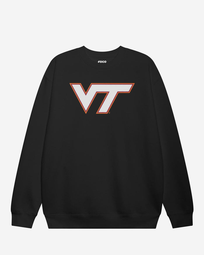 Virginia Tech Hokies Primary Logo Crew Neck Sweatshirt FOCO Black S - FOCO.com