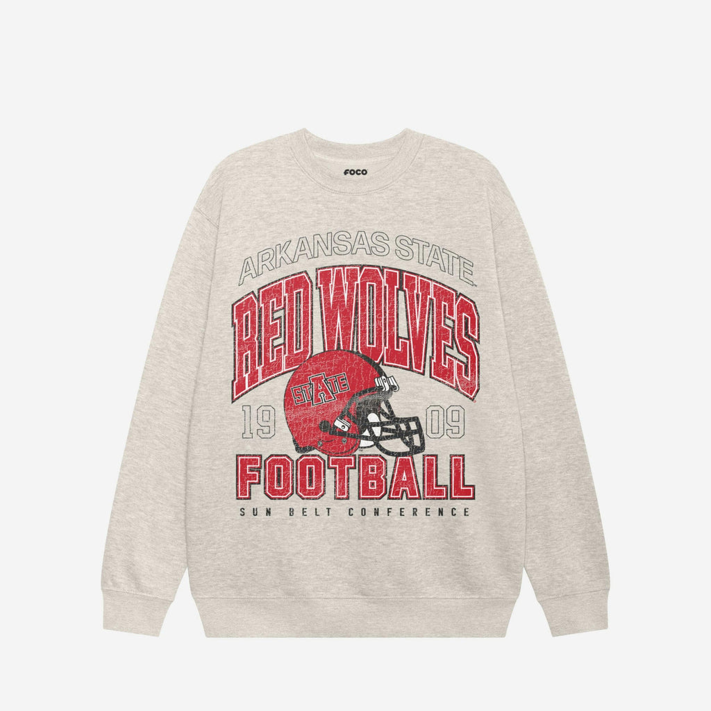 Arkansas State Red Wolves Varsity Crew Neck Sweatshirt FOCO S - FOCO.com