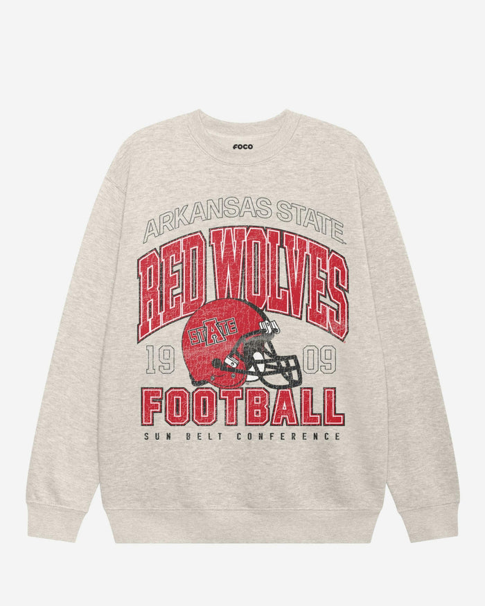 Arkansas State Red Wolves Varsity Crew Neck Sweatshirt FOCO S - FOCO.com