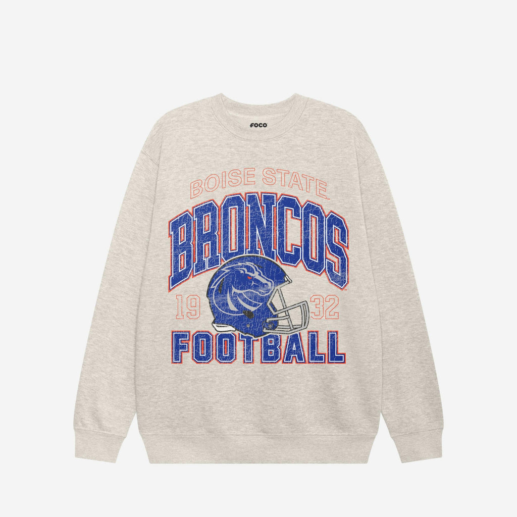 Boise State Broncos Varsity Crew Neck Sweatshirt FOCO S - FOCO.com