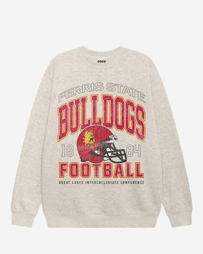 Ferris State Bulldogs Varsity Crew Neck Sweatshirt FOCO S - FOCO.com