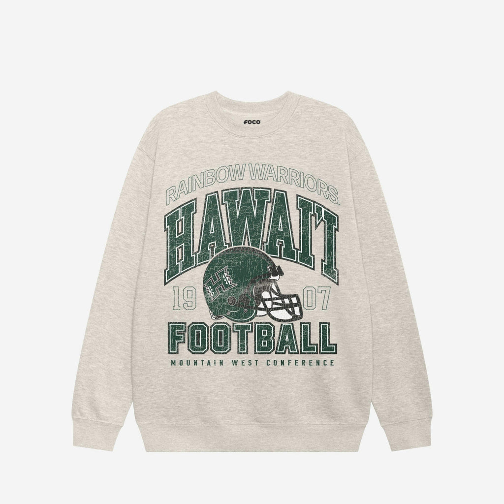 Hawaii Rainbow Warriors Varsity Crew Neck Sweatshirt FOCO S - FOCO.com