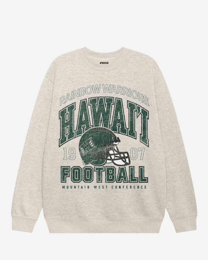 Hawaii Rainbow Warriors Varsity Crew Neck Sweatshirt FOCO S - FOCO.com