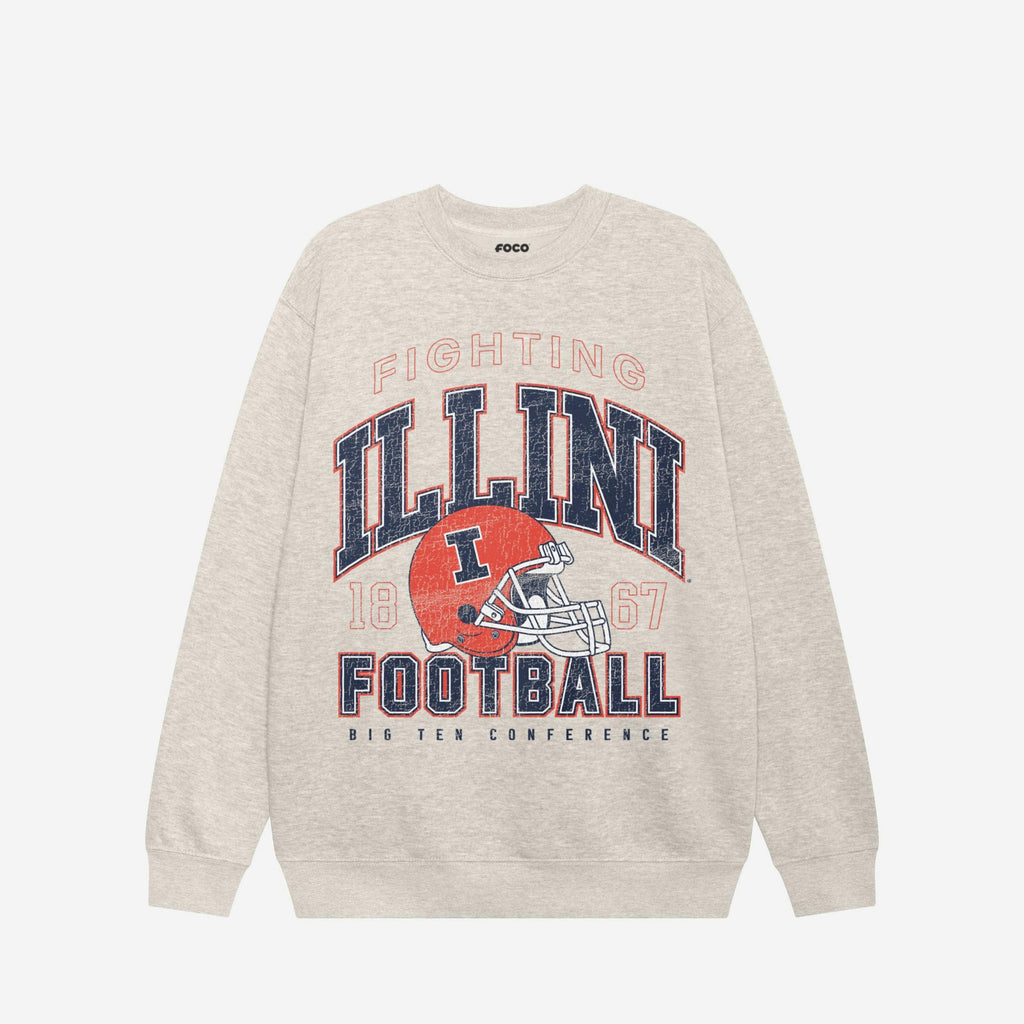 Illinois Fighting Illini Varsity Crew Neck Sweatshirt FOCO S - FOCO.com