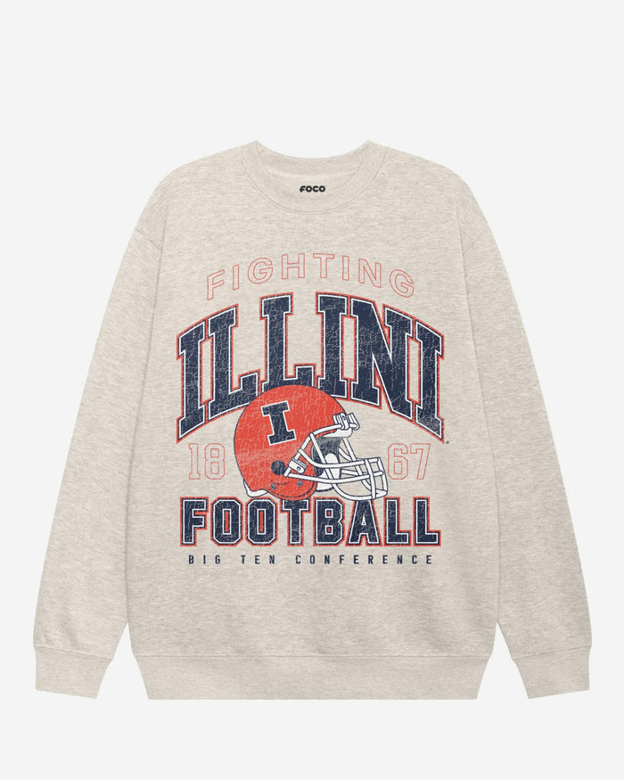 Illinois Fighting Illini Varsity Crew Neck Sweatshirt FOCO S - FOCO.com