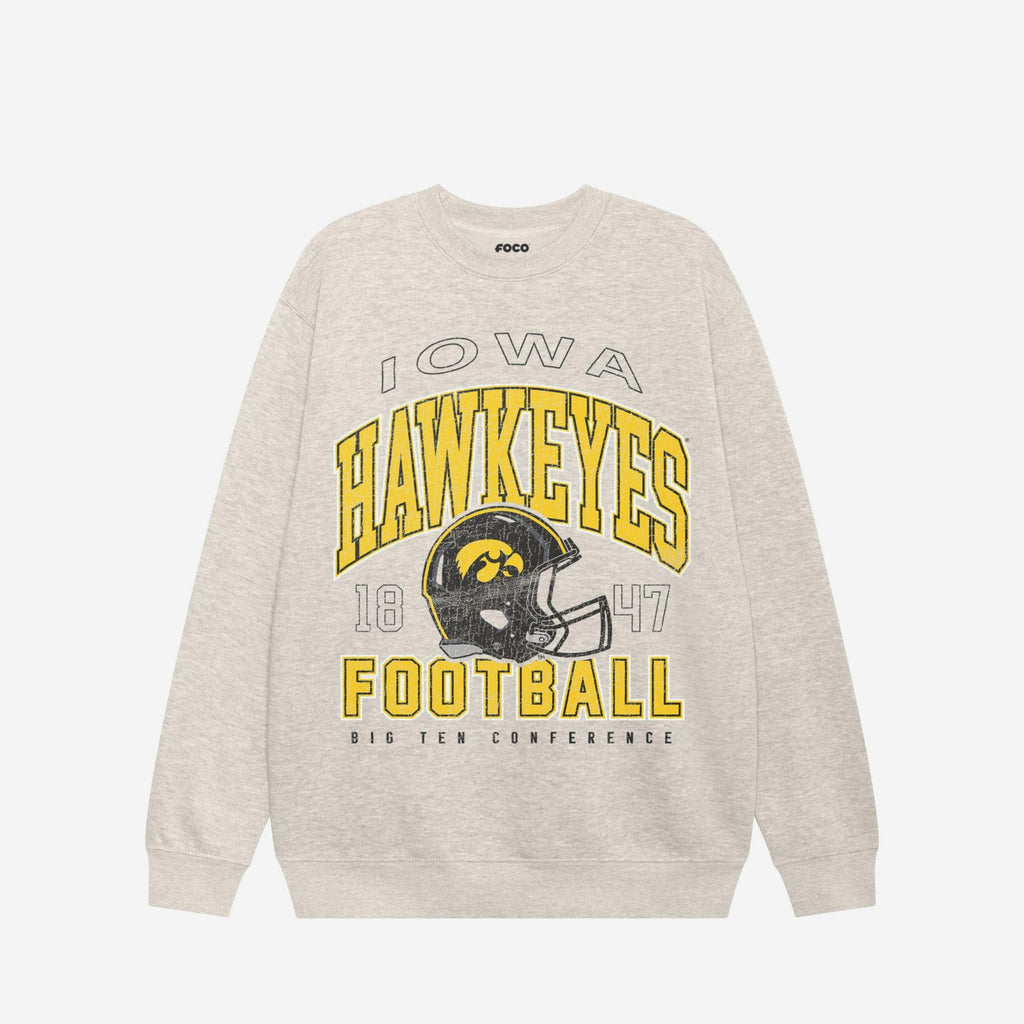 Iowa Hawkeyes Varsity Crew Neck Sweatshirt FOCO S - FOCO.com