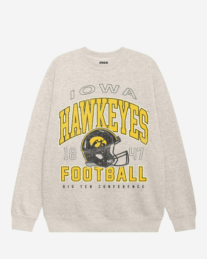 Iowa Hawkeyes Varsity Crew Neck Sweatshirt FOCO S - FOCO.com