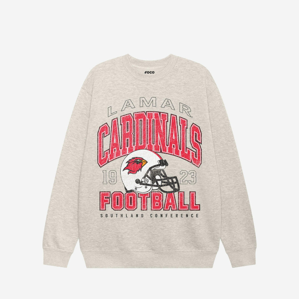 Lamar Cardinals Varsity Crew Neck Sweatshirt FOCO S - FOCO.com