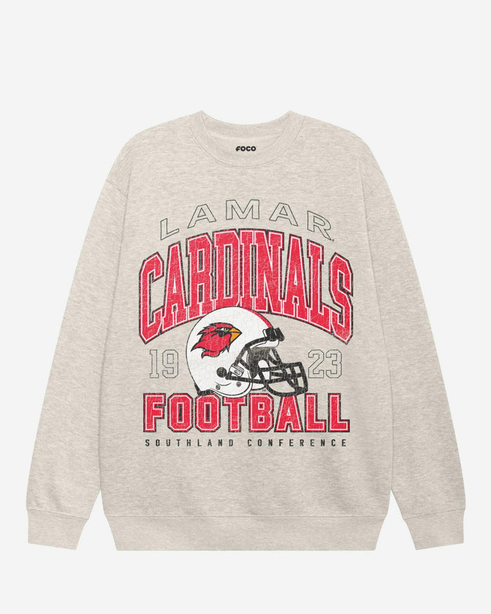 Lamar Cardinals Varsity Crew Neck Sweatshirt FOCO S - FOCO.com